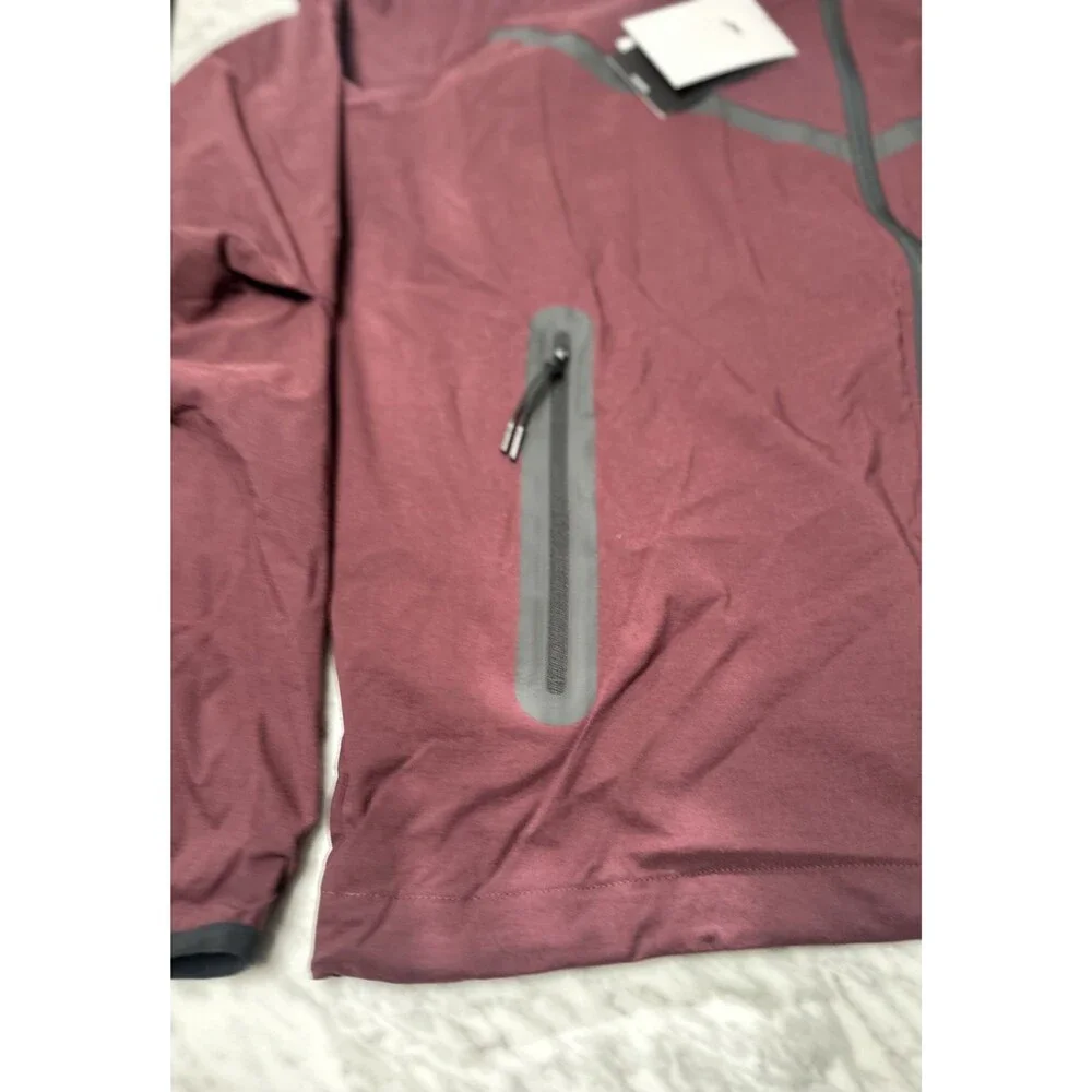 Nike Tech Woven Windbreaker Hooded Jacket Burgundy Mens Medium HM7151-652 NEW